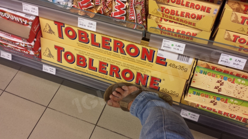 Toblerone dans un super-marché en Allemagne